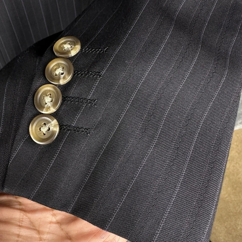 Giorgio Armani Blazer Mens 42R US Wool Blend‎ Sport Coat Pinstripe Jacket Luxury